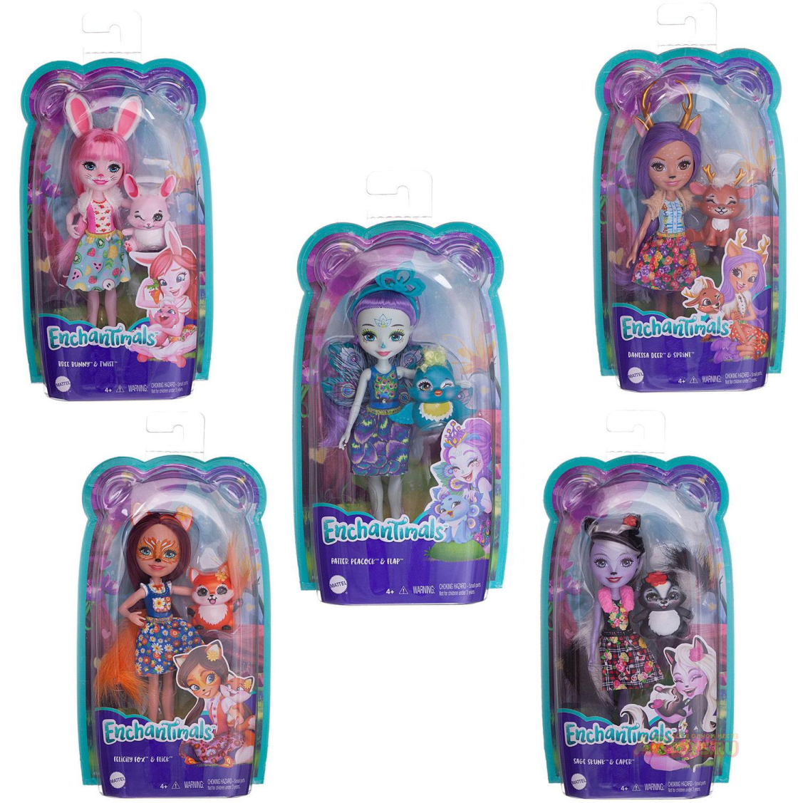 Игрушка: Кукла Mattel Enchantimals с любимой зверюшкой 5 видов Базовая ▻  купить в Екатеринбурге